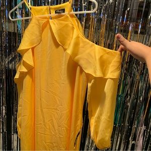 Thalia Sodi Yellow Ruffle Dress Size M